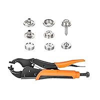 Sewing Tool, sewing supplies, Snap Fastener Pliers Snap Fastener Tool Set with Adjustable Setter Snap Button Pliers for Canvas Leather Replacement