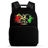 Lion Reggae Jamaica Laptop Backpack Lightweight 16 Inch Travel Backpack Shoulder Bag Daypack for Men Women
