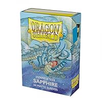 Dragon Shield – Matte: Sapphire (Tuquoise) 60 CT Japanese Size Card Sleeves - MTG Card Sleeves Smooth & Tough - Compatible with Pokemon & Magic The Gathering