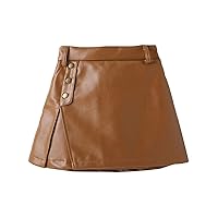Toddler Baby Girls Skirts PU Leather Children's Autumn Clothing for Kids Skirt Winter Long Sleeve Romper for
