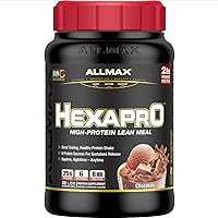 ALLMAX HEXAPRO, Chocolate - 2 lb - 25 Grams of Protein Per Serving - 8-Hour Sustained Release - Zero Sugar - 21 Servings