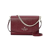 Kate Spade New York Carson Saffiano Leather Convertible Crossbody Bag (Deep Berry)