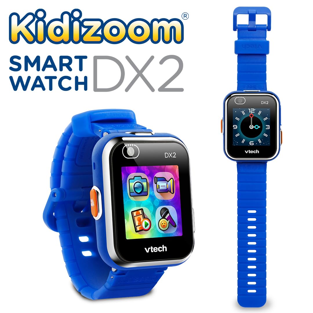 VTech Kidizoom Smart Watch DX2, Blue Watch for Kids with Games, Camera for Photos & Videos, Colour Screen, Photo Effects & More, for Infants aged 4, 5, 6, 7 + years