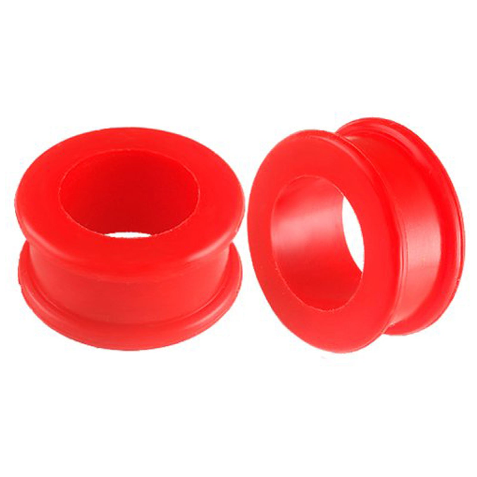bodyjewellery 15/16 24mm Red Implant grade sili Double Flare Tunnels Ear Gauge Plugs SI01 AEBS Ear Stretching Stretchers Piercing 2Pcs