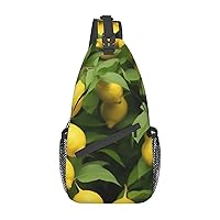 Lemon Pattern Cross Chest Bag Diagonally Multi Purpose Cross Body Bag Travel Hiking Backpack Men And Women One Size