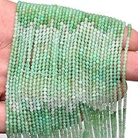 Natural Pack of 2 Strands 2-2.5mm Chrysoprase Agate Faceted Rondelle Beads| Micro Faceted Beads for Jewelry Making |13