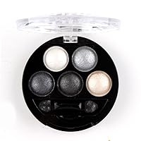 Mallofusa 5 Colors Eye Shadow Powder Metallic Shimmer Eyeshadow Palette (Galaxy Silver) 4.7oz
