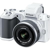 Nikon 1 V2 14.2 MP HD Digital Camera Body with 10-100mm VR 1 NIKKOR Lens (White)