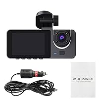 3 Lens DashCam for Car Black Box 1080P Car Video Recorder with G-Sensor Recording DVR Camera Dashcam Front and Rear