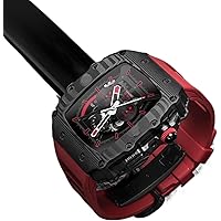 Luxury Carbon Fiber Watch Case+Fluororubber Rubber Watch Strap Modification Kit，For Apple Watch 44MM 45MM，Sport Watch Band And Watch Case Mod Kit，For Iwatch Series 8 7 6 SE 5 4