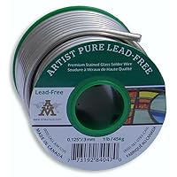 Artist Pure Lead-Free Stained Glass Solder, 0.125inch, 1lb (3mm / 454g)