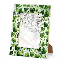 Green Heart 4x6 Picture Frame St. Patrick's day Frame 4x6 Can be Displayed Vertically or Horizontally on a Table or Wall Gifts for Brother