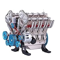 500+Pcs V8 Engine Model,1:3 Metal Mechanical Engine Model Kit,v8 Engine Model Kit That Works,Adult Engine Model Toys
