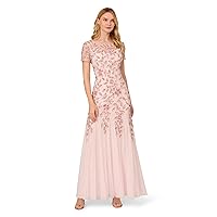 Adrianna Papell Women's Beaded Gown with Godets