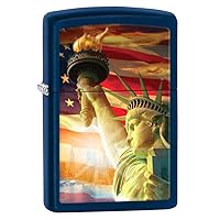 Lighter: Statue of Liberty and Flag - Navy Matte 80677