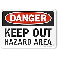 SmartSign - U9-1822-NP_7x10 Danger - Keep Out, Hazard Area Sign By | 7