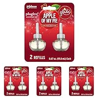 PlugIns Refills Air Freshener, Scented and Essential Oils for Home and Bathroom, Apple of My Pie, 1.34 Fl Oz, 2 Count (Pack of 4)