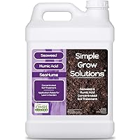 Organic Liquid Seaweed for Lawn & Plants - 8% Kelp Blended with Humic Acid - OMRI Organic Fertilizer Supplement Concentrated - Sea Hume- Natural Treatment for Turf Grass and Garden - Simple Lawn Solutions - Soil Conditioner (2.5 Gallon)
