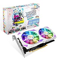 RX 580 8G Graphic Cards (with RGB Fans) Gaming Gpu Card, Real 8GB, 2048SP, GDDR5, 256 Bit, Pc Gaming Video Card, 2XDP, HDMI, PCI Express 3.0,Freeze Fan Stop for Computer