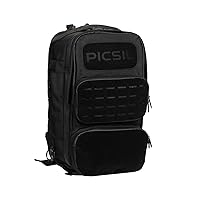 PICSIL Maverick 40L Tactical Backpack, Waterproof Military Backpack with Thermal Pocket, USB Charging Port, Laptop Compartment, Security Locking Device (Black)