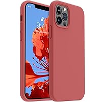 AOTESIER Shockproof Designed for iPhone 12 Pro Max Case, Liquid Silicone Phone Case with [Soft Anti-Scratch Microfiber Lining] Drop Protection 6.7 inch Slim Thin Cover, Hibiscus