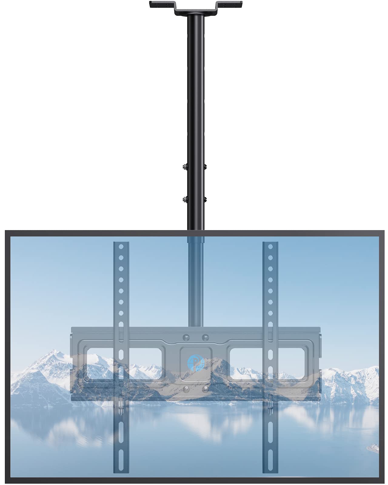 Pipishell Ceiling TV Mount for Most 26-55 Inch LCD LED OLED QLED 4K TVs, Hanging TV Monitor Ceiling Mount Bracket Height Adjustable Tilt Swivel Holds up to 60lbs Max VESA 400X400mm