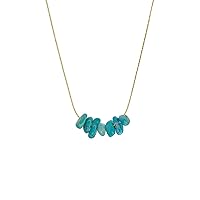 Rock Candy Turquoise ~ Necklace, Gold ~ Ocean inspired dainty jewelry, Made in California!