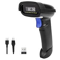 Bluetooth Barcode Scanner, Compatible with 2.4G Wireless & Bluetooth Function & Wired Connection, Connect Smart Phone, Tablet, PC, CCD Bar Code Reader Work with Windows, Mac,Android (NT-1228BC)