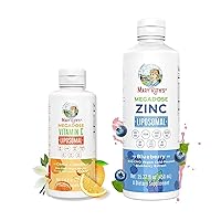 MaryRuth Organics Vitamin C & Zinc Immunity Liposomal Bundle | Megadose Vitamin C Liposomal 500mg, 7.6oz | Megadose Zinc Liposomal 18mg, 15.22oz | Vegan, Non-GMO