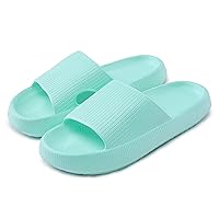 rosyclo Pillow Slippers for Women, Non-Slip Massage Foam Shower Bathroom Home Floor Thick Sole Quick Drying Cloud Cushion Womens Mens Sandals, Soft Comfortable Platform Open Toe Shoes