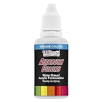 US Art Supply 1-Ounce Opaque White Airbrush Paint