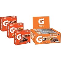Gatorade Whey Protein Bars, Variety Pack, 2.8 oz bars, 18 Count (Pack of 1) and Gatorade Whey Protein Recover Bars, Chocolate Chip, 2.8 ounce bars (12 Count)