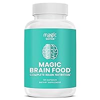 Magic Brain Food - Choline Nutritional Supplements for Adults, All-in-One Cognitive Multivitamin for Cognitive & Memory Functions, 21 Vitamins & Minerals, Non-GMO & Made in Canada, 50 Capsules.
