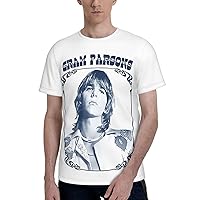 Gram Music Parsons Shirt Men Round Neck Short Sleeve T-Shirt Summer Novelty Fashion 3D Print Graphic Tshirt