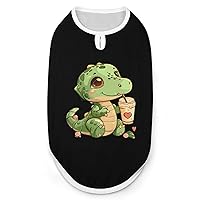Dinosaur Drinking Bubble Tea Dog Vest Printed Pets Coat Dog Shirts Lightweight Dog Summer T Shirts Clothes XL