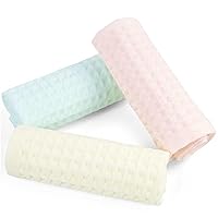 Cleanbear Wash Cloths for Showering and Face, Soft Cotton Washcloths with Waffle Shapes, 13 x 13 Inches, Bathroom Washcloth Set, 3 Colors 3 Pack