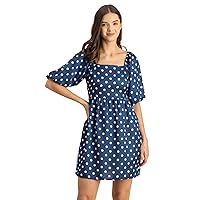 Whimsical Printed Short Sleeve Shift Dress - Fun and Playful Day Dress
