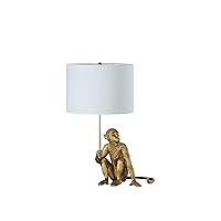 ORE HBL2623 Monkey Holding Polyresin Table Lamp, 25.50