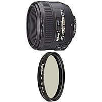 Nikon AF-S FX NIKKOR 50mm f/1.4G Lens with Circular Polarizer Lens