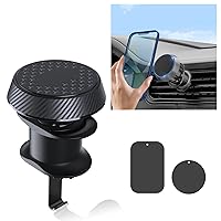 1 PC Car Air Outlet Mobile Phone Holder, 360° Adjustable Strong Adsorption Navigation Mount, One-Hand Operation Portable Mobile Holder, Universal Car Accessories for iPhone (Black)