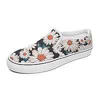 in A World Where You Can Be Anything Be Kind Sunflower Rainbow Daisy Flower Women's and Man's Slip on Canvas Non Slip Shoes for Women Skate Sneakers (Slip-On)