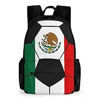 Mexico Football Soccer Laptop Backpacks 16 Inch Travel Shoulder Bag Multipurpose Casual Hiking Daypack