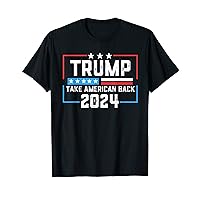 Trump Take America Back 2024 USA Flag Patriotic 4th Of July T-Shirt