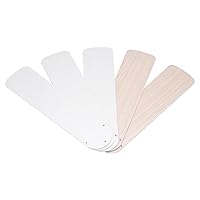 Westinghouse Lighting 7741600 52-Inch White/Bleached Oak Replacement Fan Blades, Five-Pack