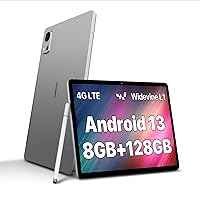 G5 Tab Unlocked Android 13 Tablet 8(4+4) GB RAM+128GB,10.1” HD+ Full View Display with Pen, 6000 mAh Mega Battery with Cellular and WiFi, Support 1 TB Expandable