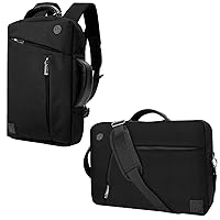 Slate 3-in-1 Universal 17.3 17-inch Covertible Laptop Messenger Shoulder Bag (Black)