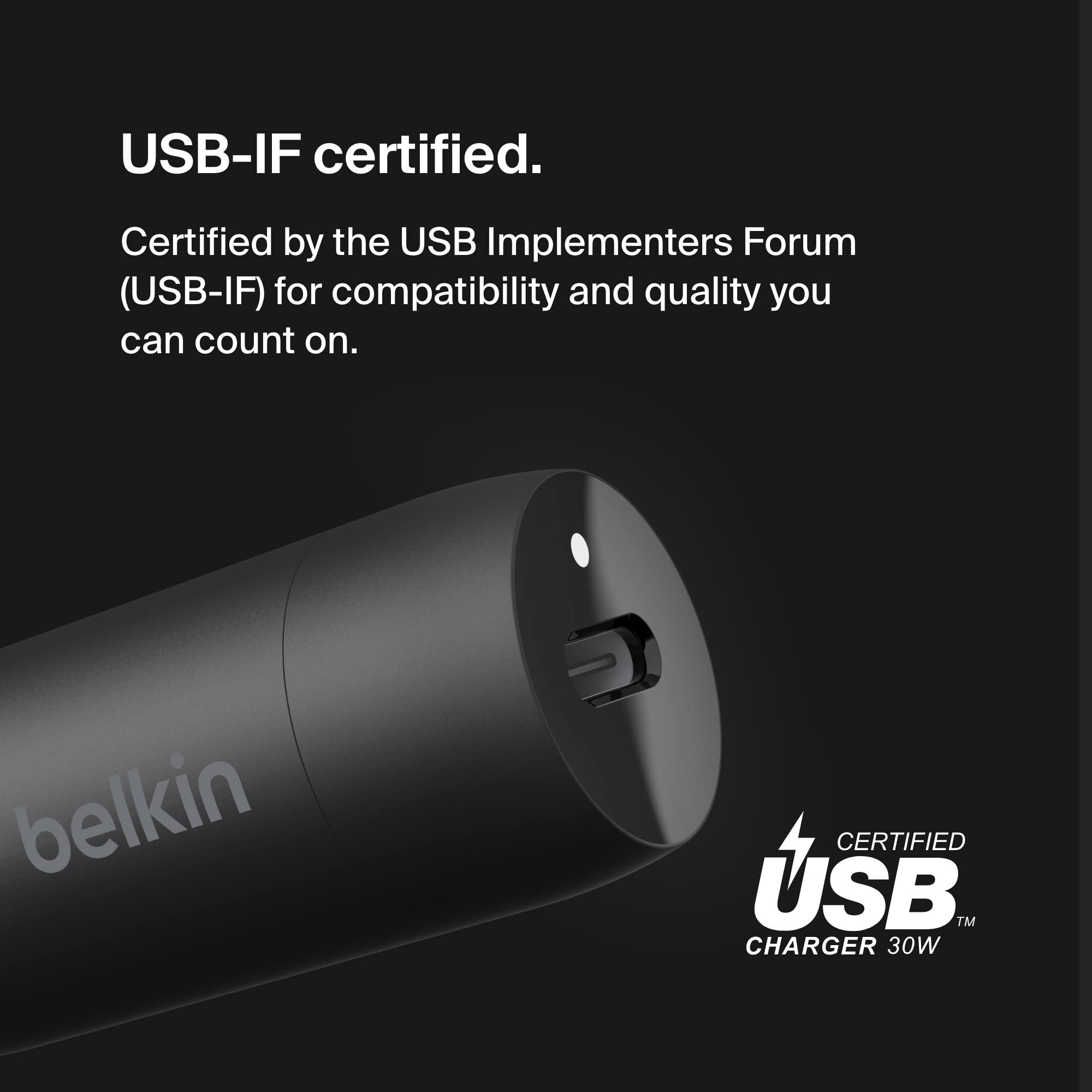 Belkin Boost↑Charge™ 30W Fast Car Charger, Compact Design w/USB-C Power Delivery Port, 4-Port USB Power Extender, Universal Compatibility for iPhone 14, Galaxy S23, Note Series, and More - Black