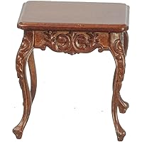 Melody Jane Dolls Houses Dollhouse Victorian Side Table Walnut JBM Living Room Furniture 1:12 Scale