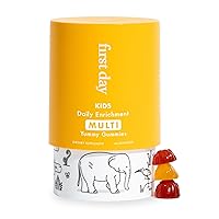 Kids Daily Multivitamin Gummies – Vitamin A, D3, B6, B12, C, K2 & More to Support Growth, Brain Function, Immunity – Made w/Organic Fruits & Veggies, Only 2g Sugar – 30 Day Supply