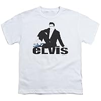 Elvis - Blue Suede Youth T-Shirt in White